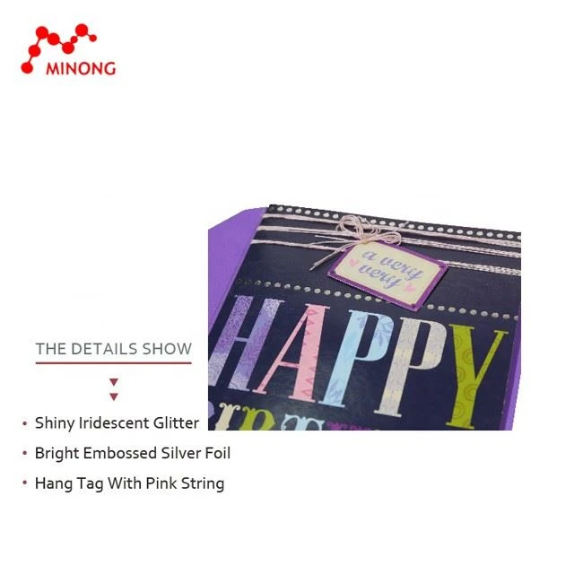 Fine Quality Handmade Birthday Cards, Custom Printing Glitter 3D Greeting Cards 3